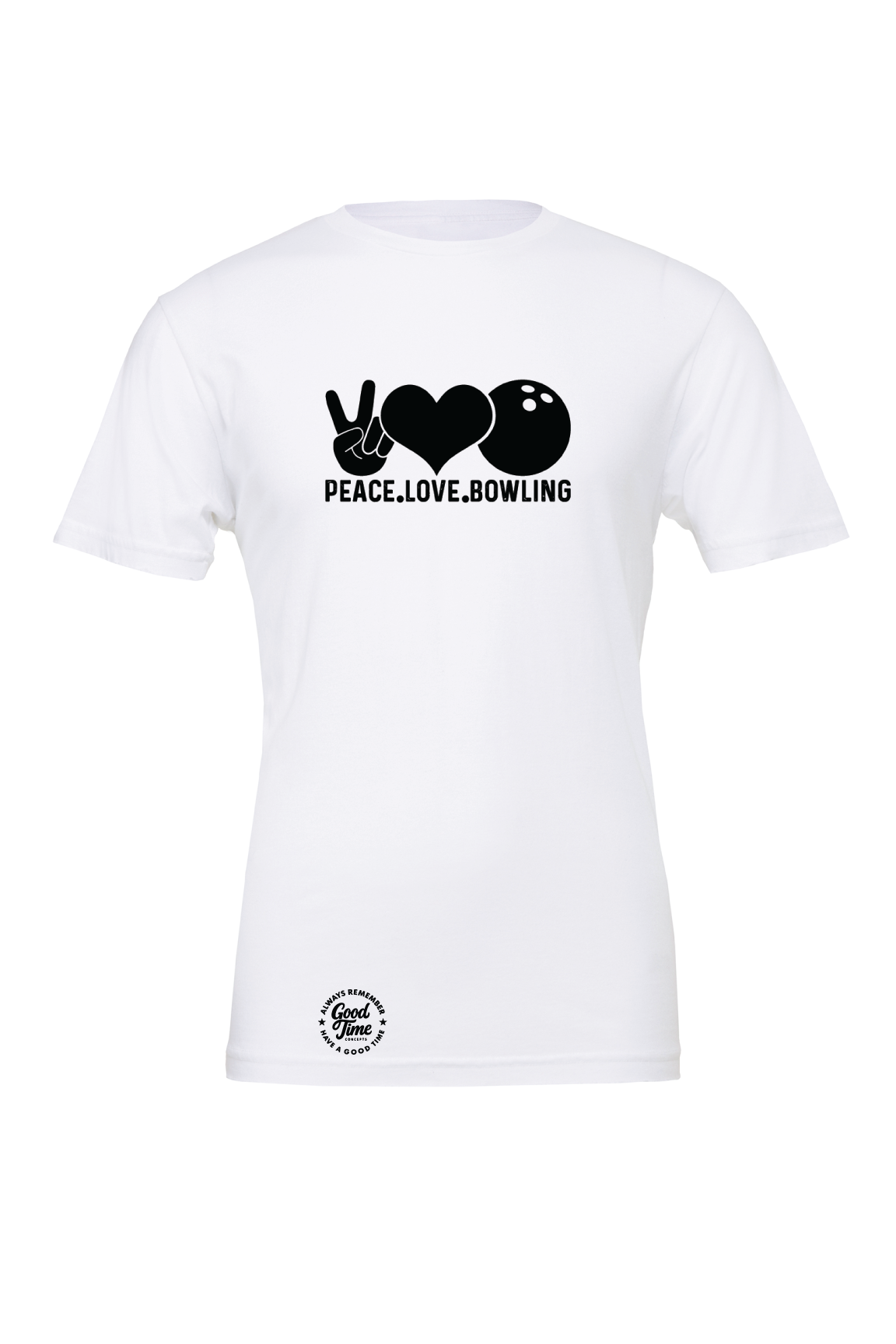 GOOD TIME Concepts Peace, Love, Bowling T-Shirt