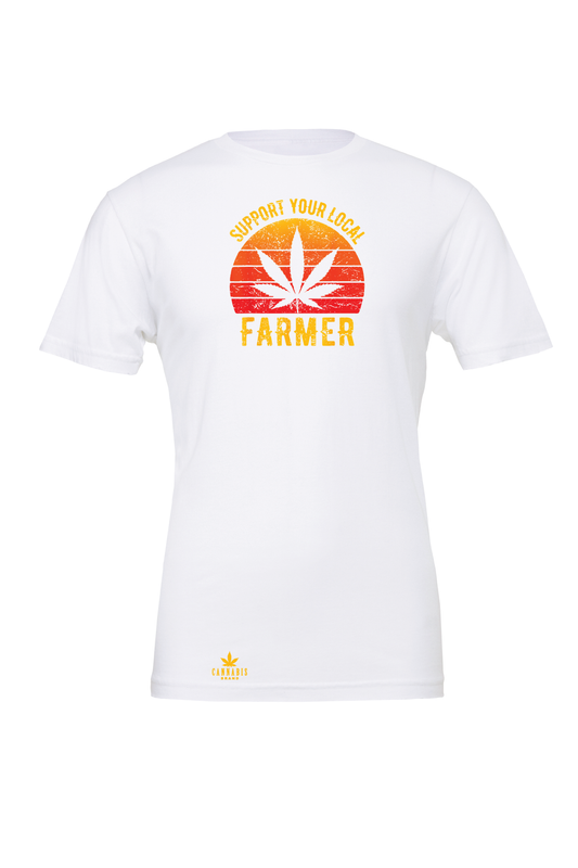 Cannabis Brand Support Your Local Farmer Sunburst T-Shirt